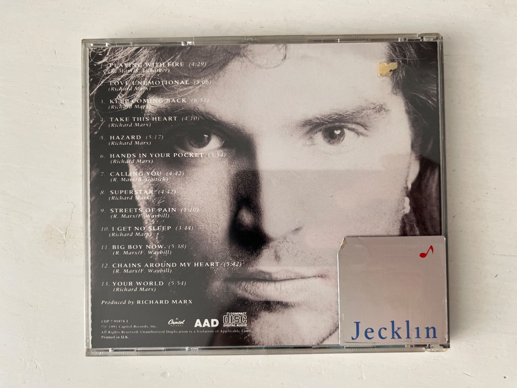 CD: Richard Marx - Rush Street CD – Usato da Sierre venduto da black.box 1