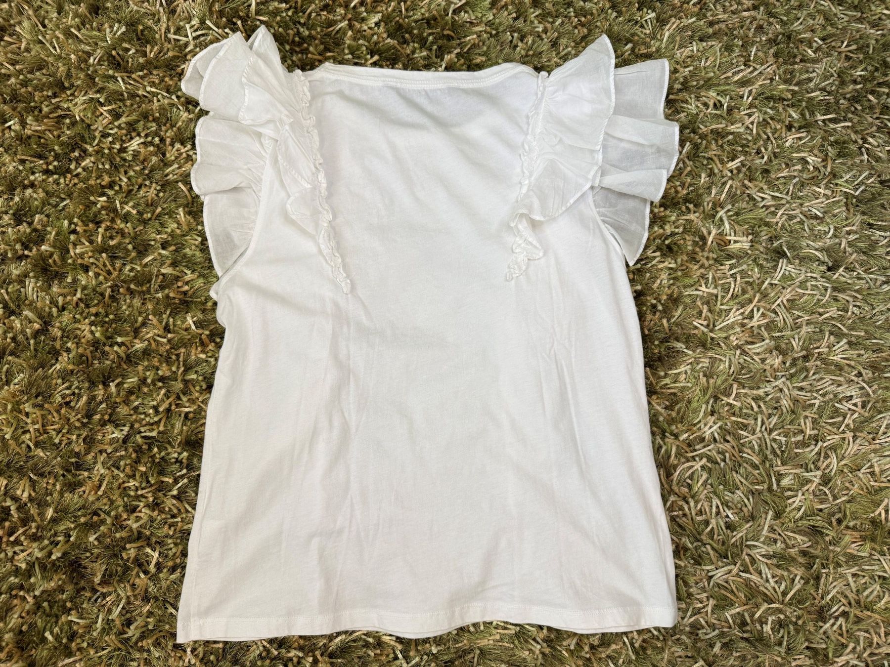 Top: Designer-Top mit Volants – Usato da Schlierbach venduto da gnatcatcher 2