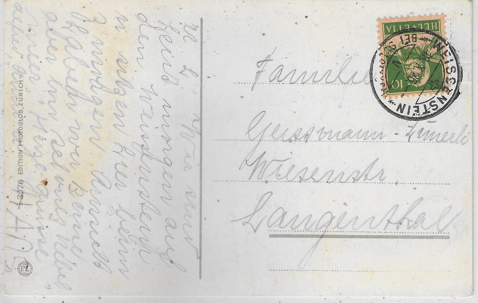 Ansichtskarten: Solothurn - Weissenstein - Litho – Gebraucht aus Ettingen von Kartenplanet 1
