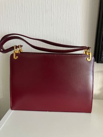 Sac à main bordeaux vintage chic