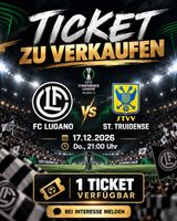 1 Ticket Fc Lugano - St.Truidense UEFA Conference League