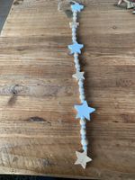Neu Weihnachten Sternenkette Holz Handarbeit 63 cn