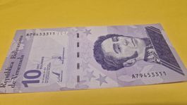 Venezuela 10 Bolivar Note - 2021 Rarität