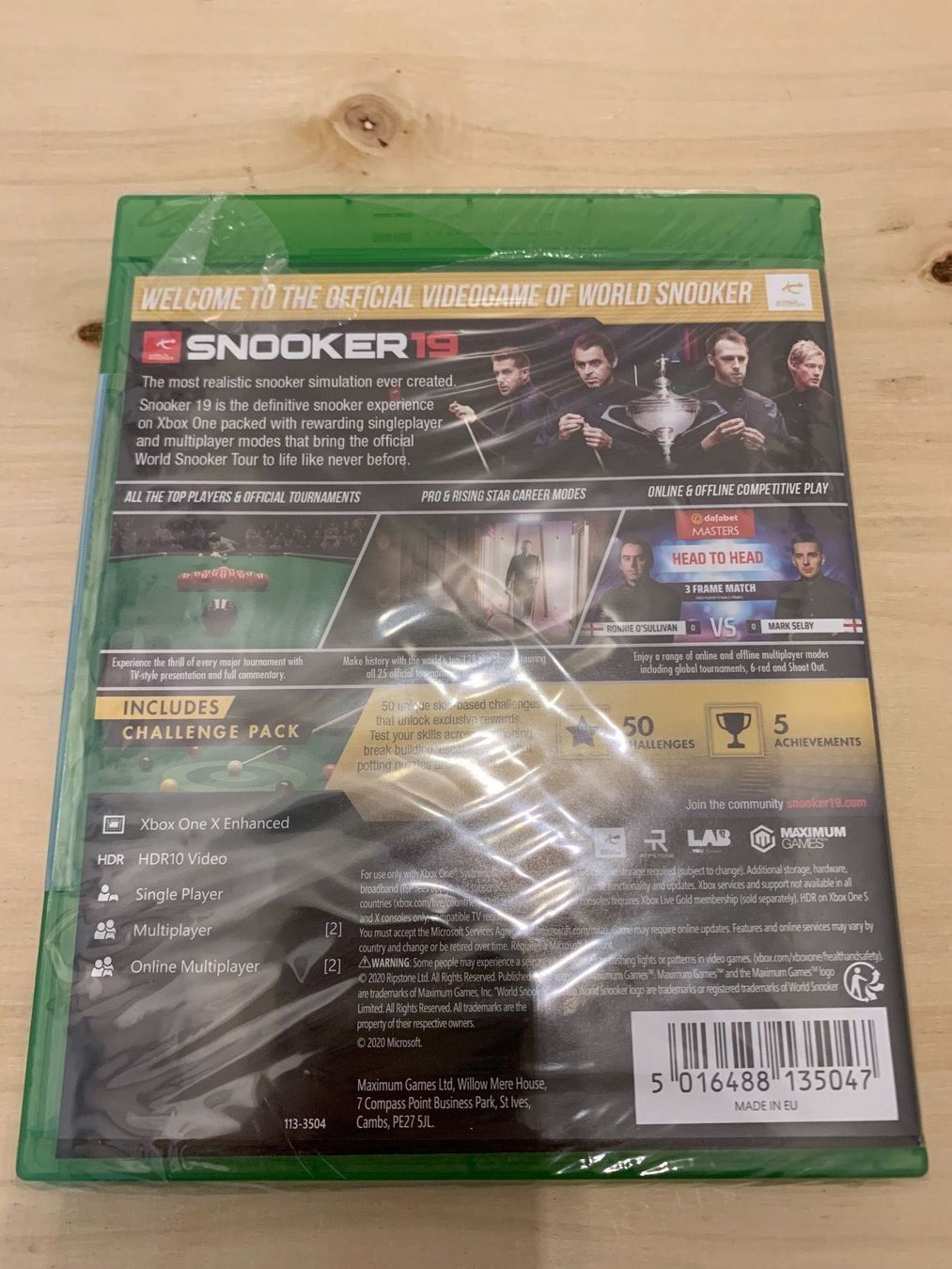 Giochi: Snooker 19 Gold Edition Xbox One NEU – Nuovo e nell'imballaggio originale da Dübendorf venduto da CellarSeller 1