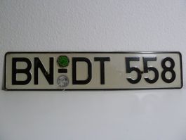 Nummernschild / Kfz-Kennzeichen Deutschland BN-DT 558 (Bonn)