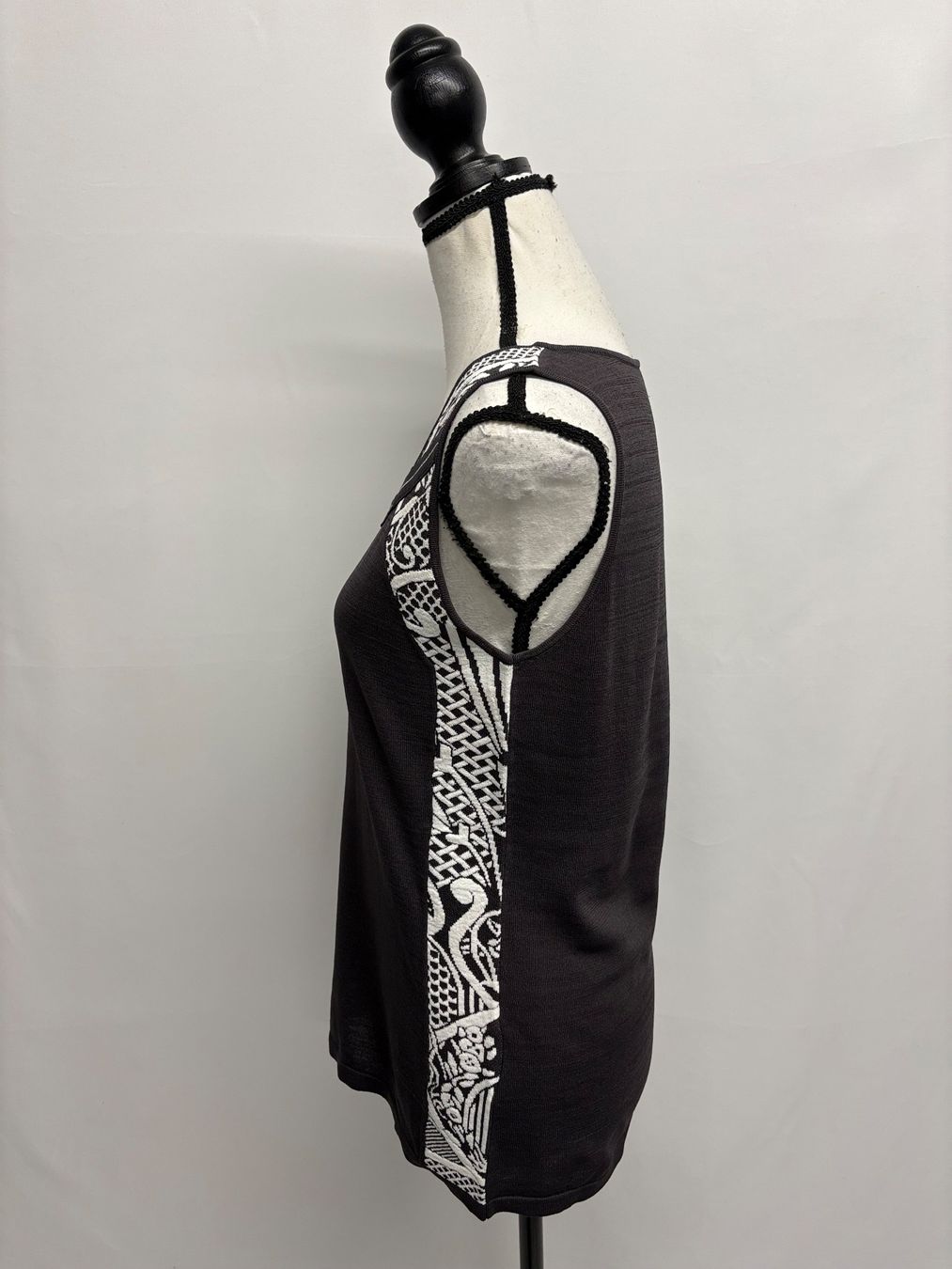 Alba Moda Top: Alba Moda Top grau/weiss 36 Viskose Print – Nuovo (secondo la descrizione) da Regensdorf venduto da secondchancefashion 2