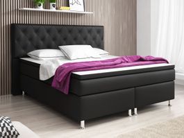 Boxspringbett 180x200 Schwarz Hotelbett Doppelbett Bett
