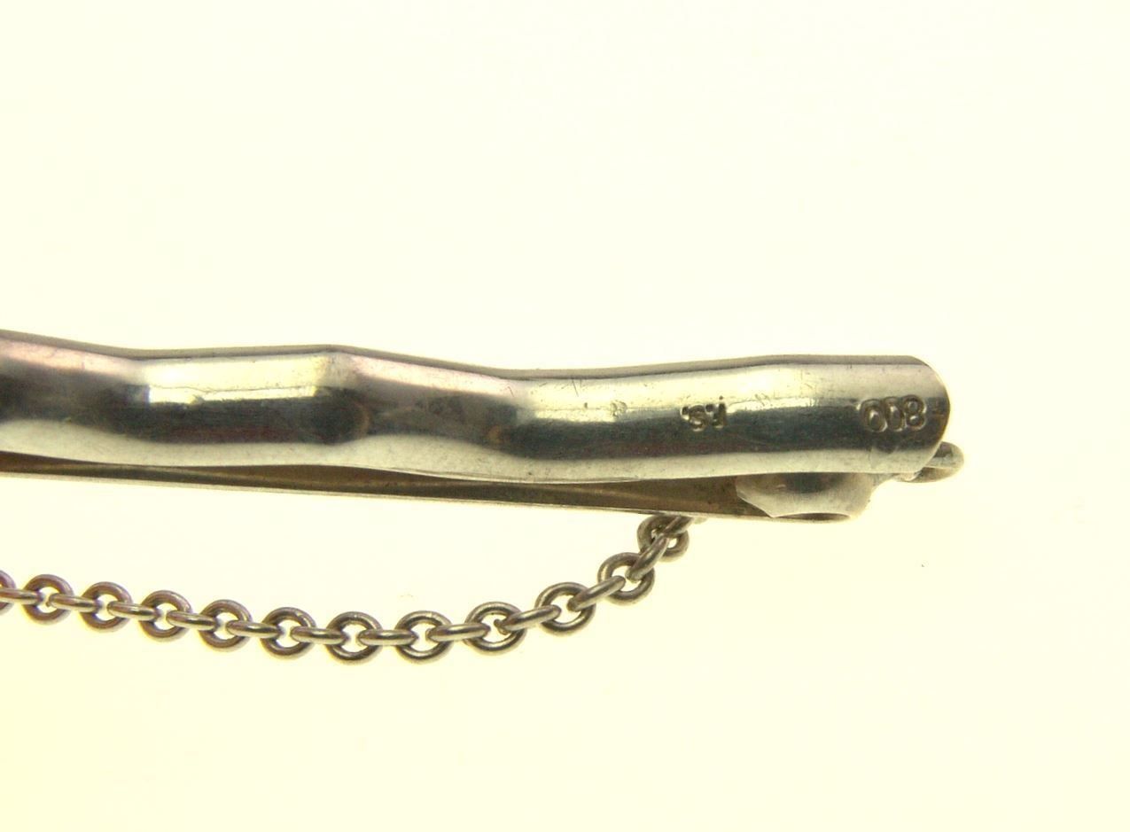 Broschen & Nadeln: Krawattenklammer / -nadel mit Sicherheitskette 800 Silber – Gebraucht aus Schmitten FR von Netto_ein_Preis 2