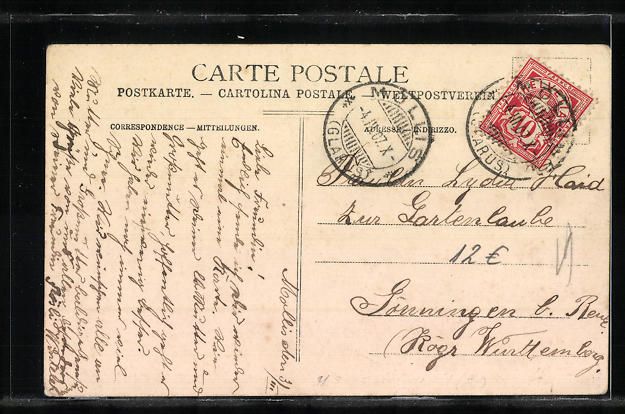 Cartoline postali: Mollis, Blick auf das Ferienheim Kennel – Usato da Berlin venduto da bartko-reher 1