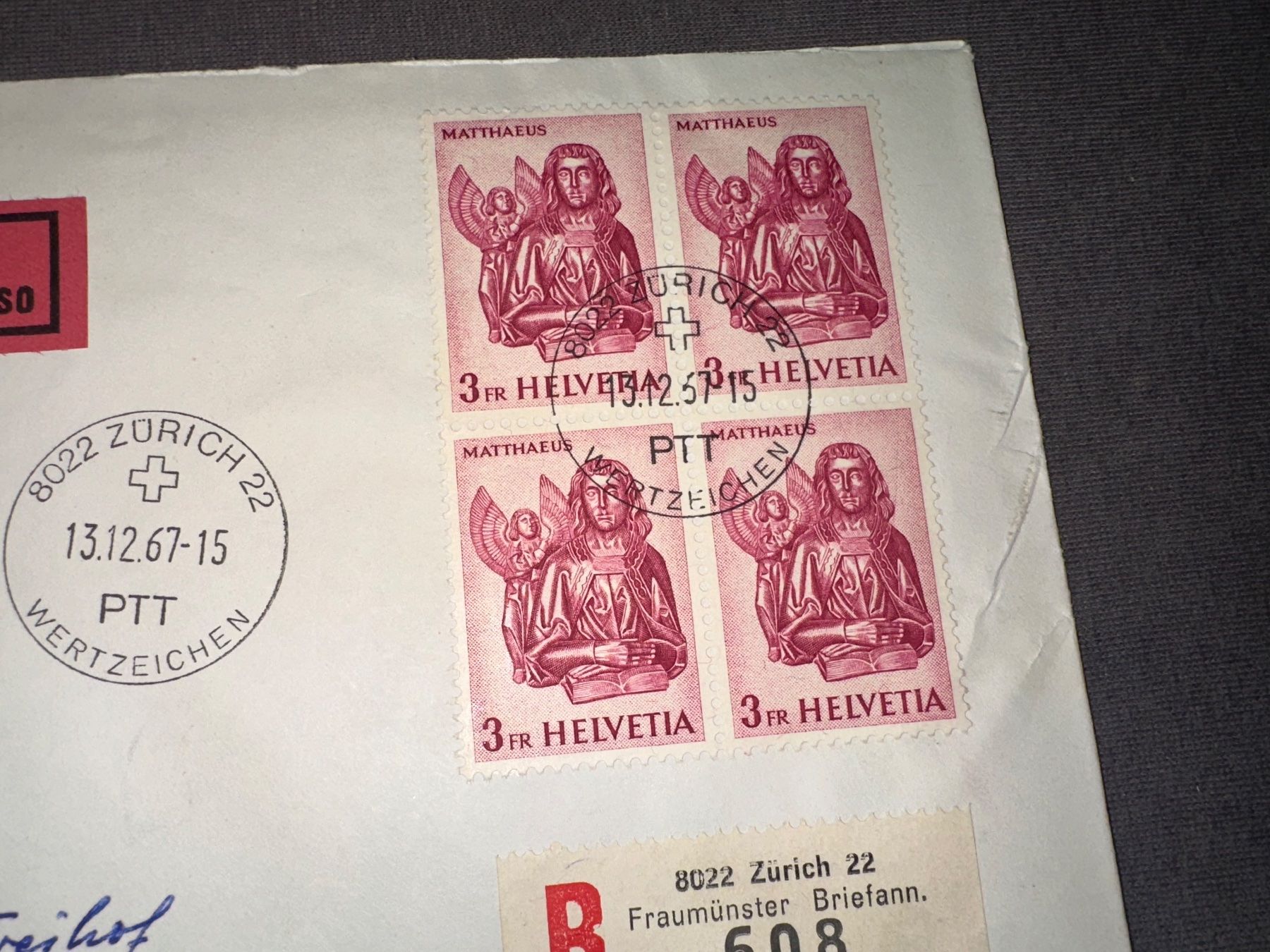 Tutti i francobolli: Brief Matthaeus 1967 Schweiz – Usato da Stettfurt venduto da 2442 1