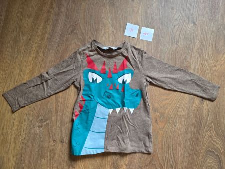 Langarmshirt, Longsleeve Drache Gr. 98/104 (zum Austragen)