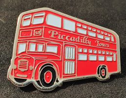 Y503 - Pin London Bus Doppeldecker Piccadilly Tours silberig
