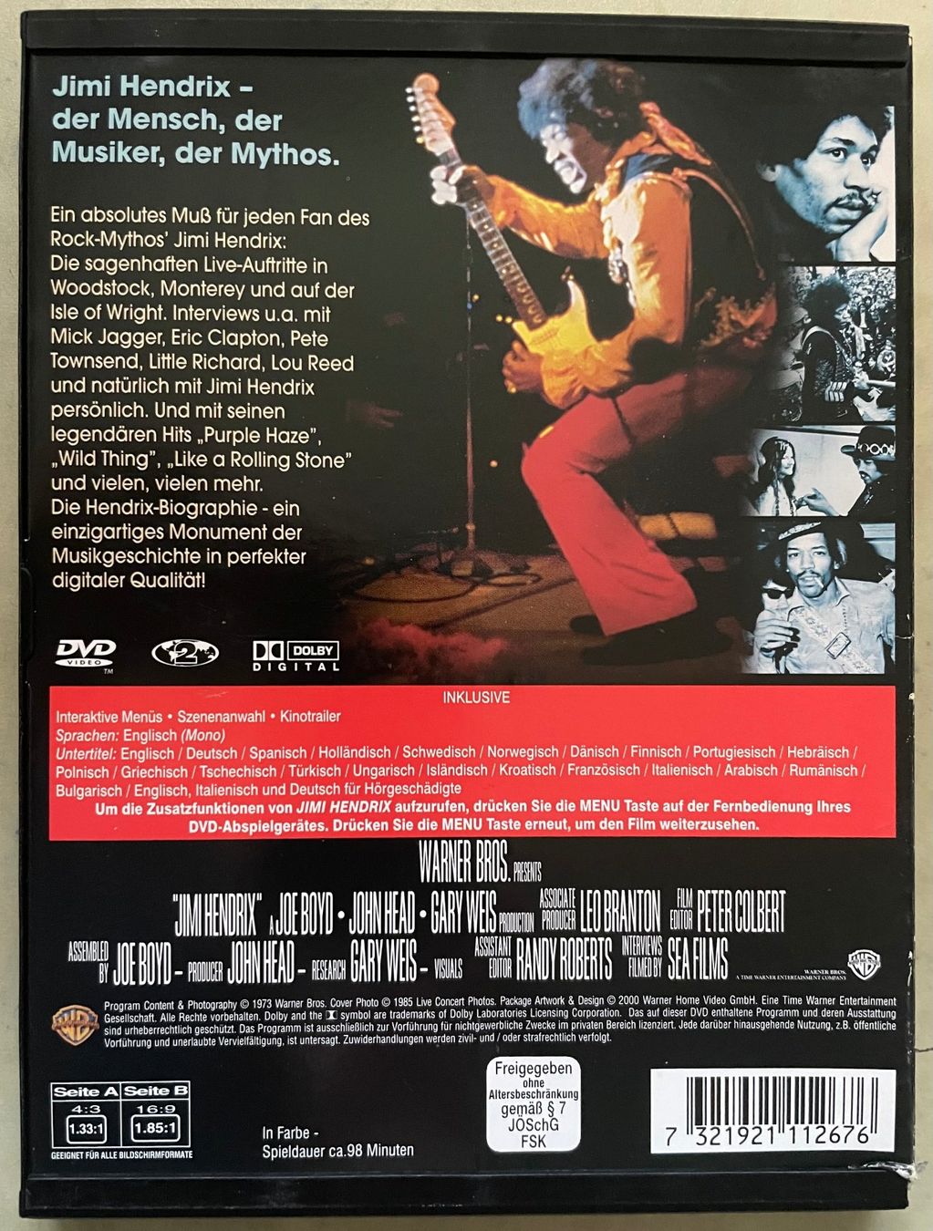 Tutti i DVDs: Jimi Hendrix Doku auf DVD – Usato da Brunnen venduto da Barfly5 1