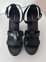 Prada Black Wedge Sandals - Summer Must-Have - Size 37.5
