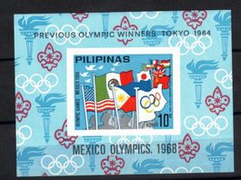 Olympia Olympiade Schweizer Flagge Philippinen MEXICO 1968