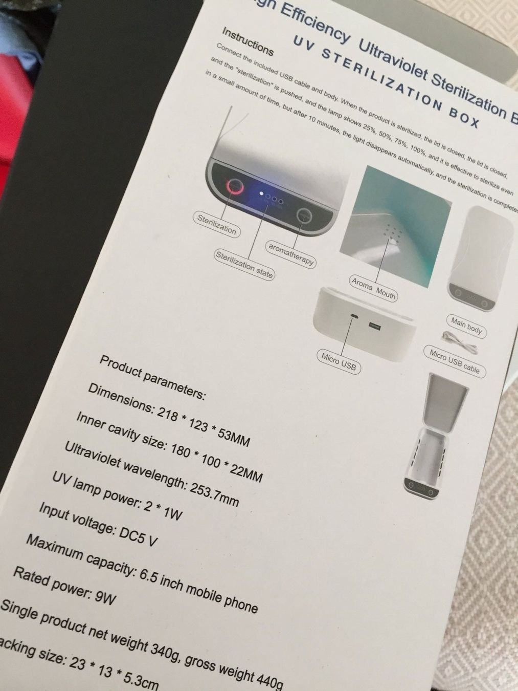 Pasti del neonato: Smartphone iPhone UV cleaner nettoyage sterilization box – Nuovo (secondo la descrizione) da Lausanne venduto da mpampouras 4