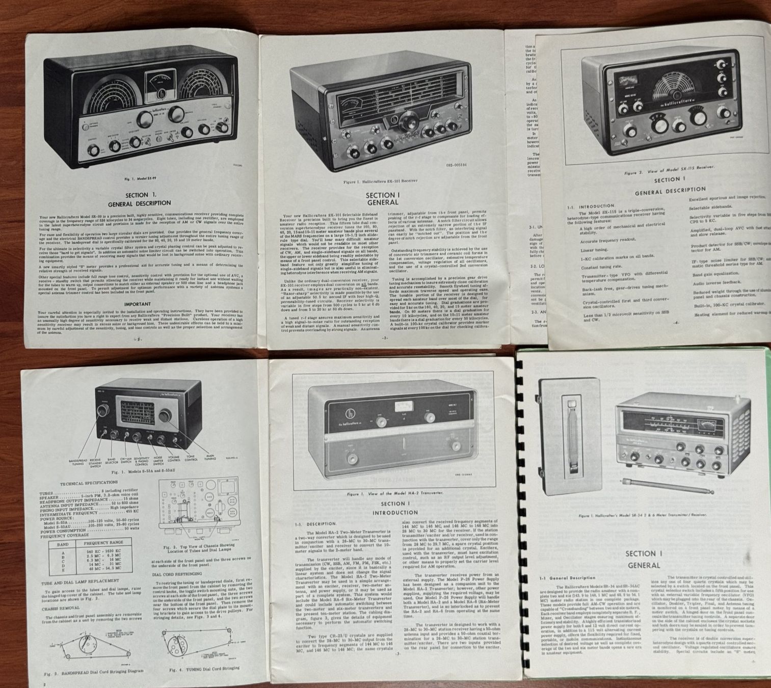 Radiocomunicazione: 6 Hallicrafters Handbücher Los 2 – Usato da Ins venduto da funkflieger 1