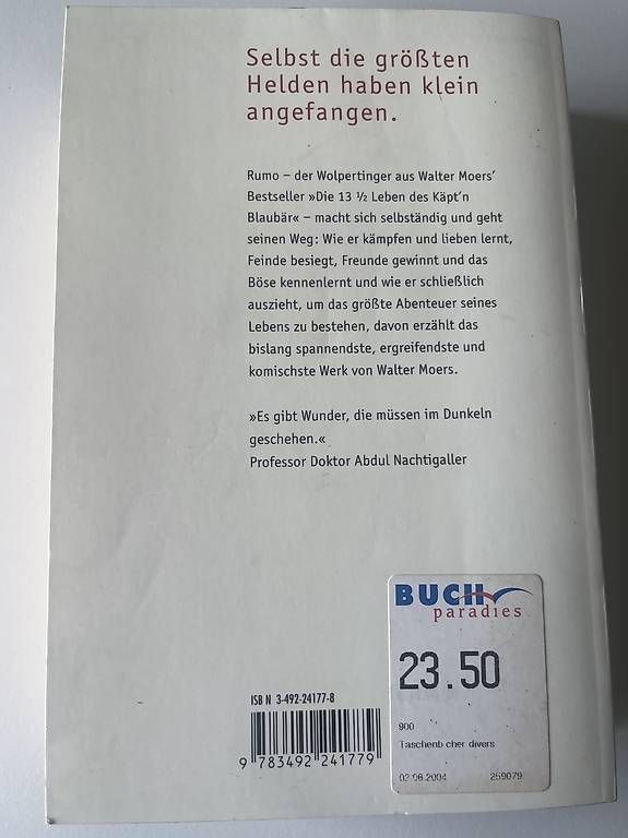Livres: Walter Moers: Rumo [Taschenbuch] – Neuf avec emballage d'origine à Zürich par audn 1
