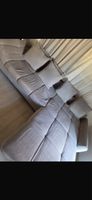 Ecksofa Stoff grau mit Flecken ca. 300x200cm gebraucht