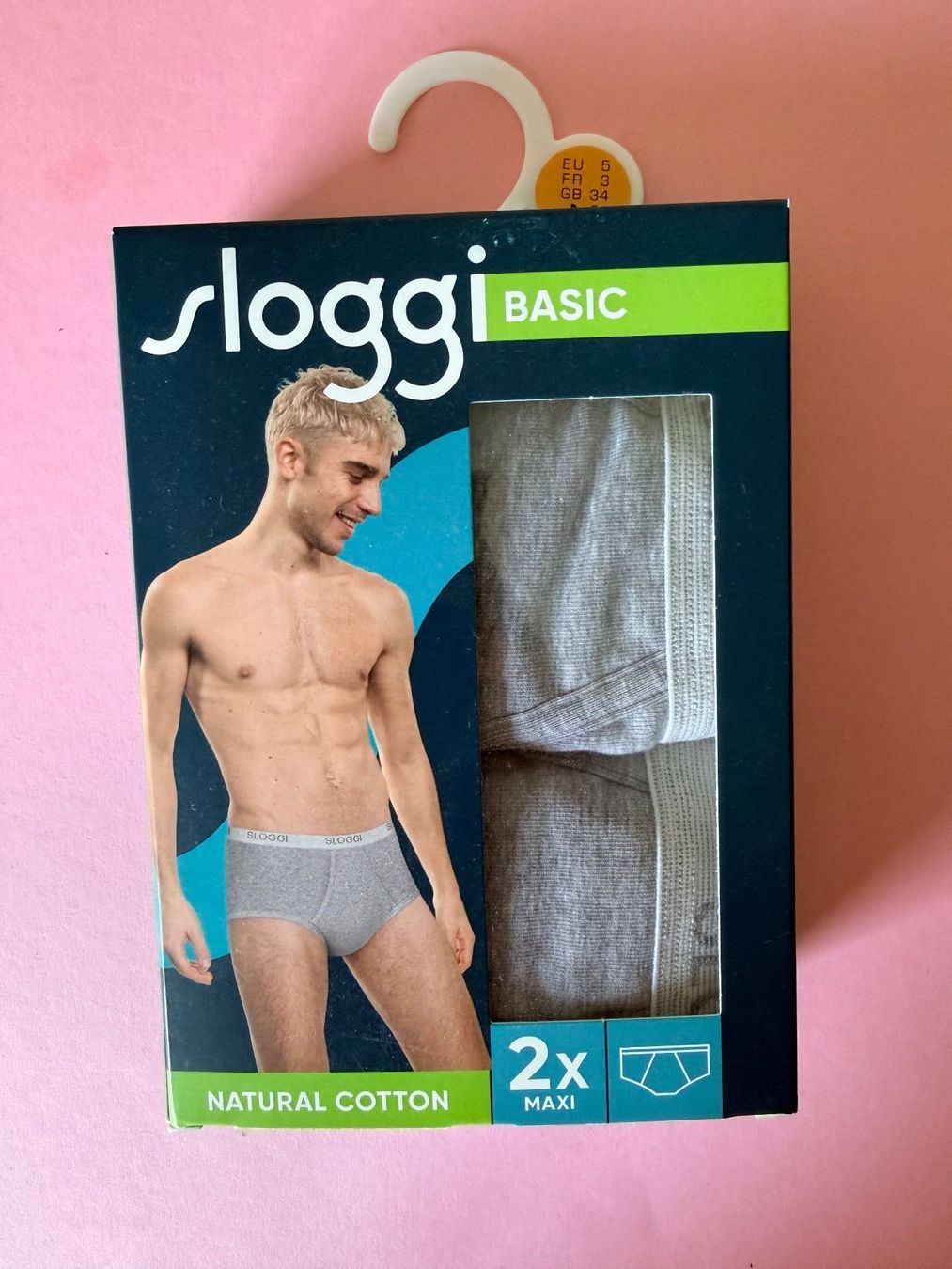 Sloggi Unterwäsche: SLOGGI, BASIC Slips Maxi, Grösse M, 2 Stück in Grau – Neu und originalverpackt aus Rudolfstetten von gst_g7xl