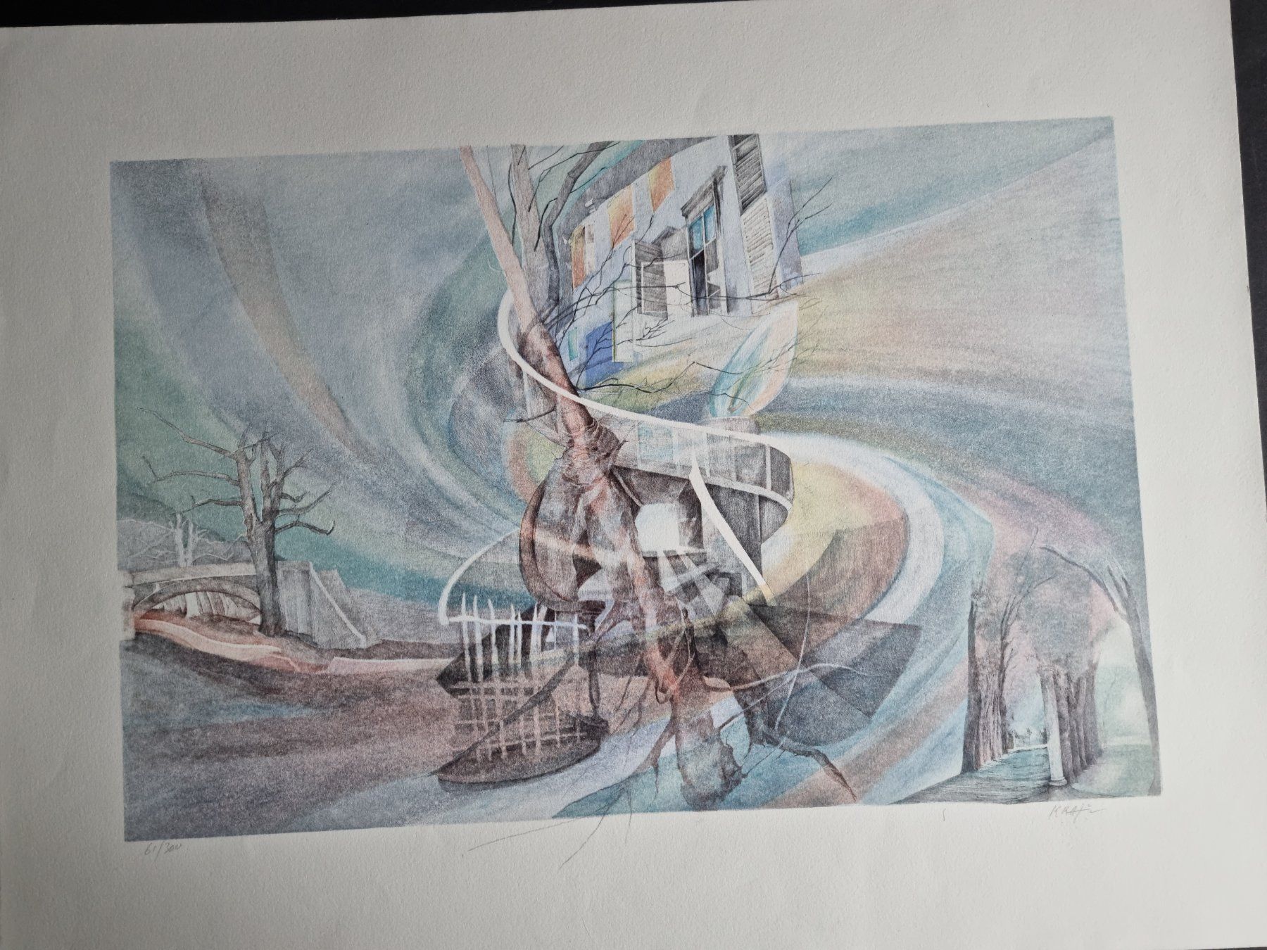 Grafica & Litografie: Karl KÄFER LITHOGRAPHIE SIGNIERT NUMMERIERT – Usato da Gersau venduto da grafik-kunst 1
