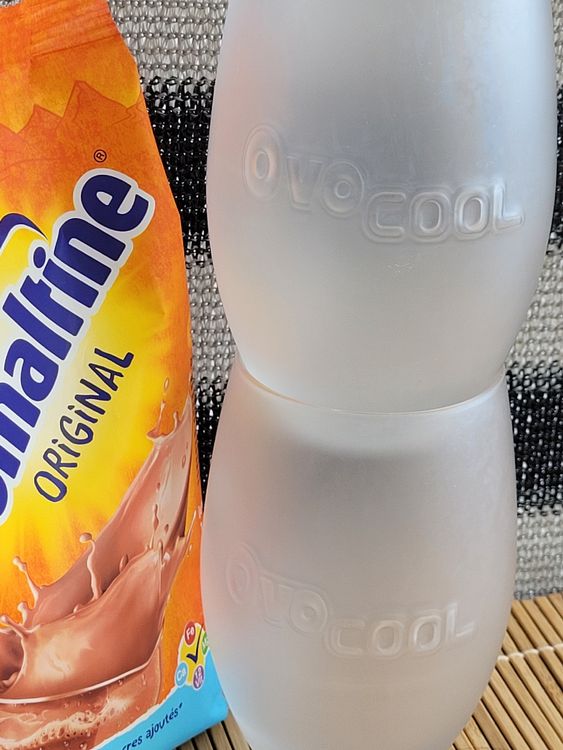 ⭐ 2 OVO OVOMALTINE COOL Gläser, satiniert 300ml (Gebraucht) in Buttikon SZ für CHF 12 – mit ...