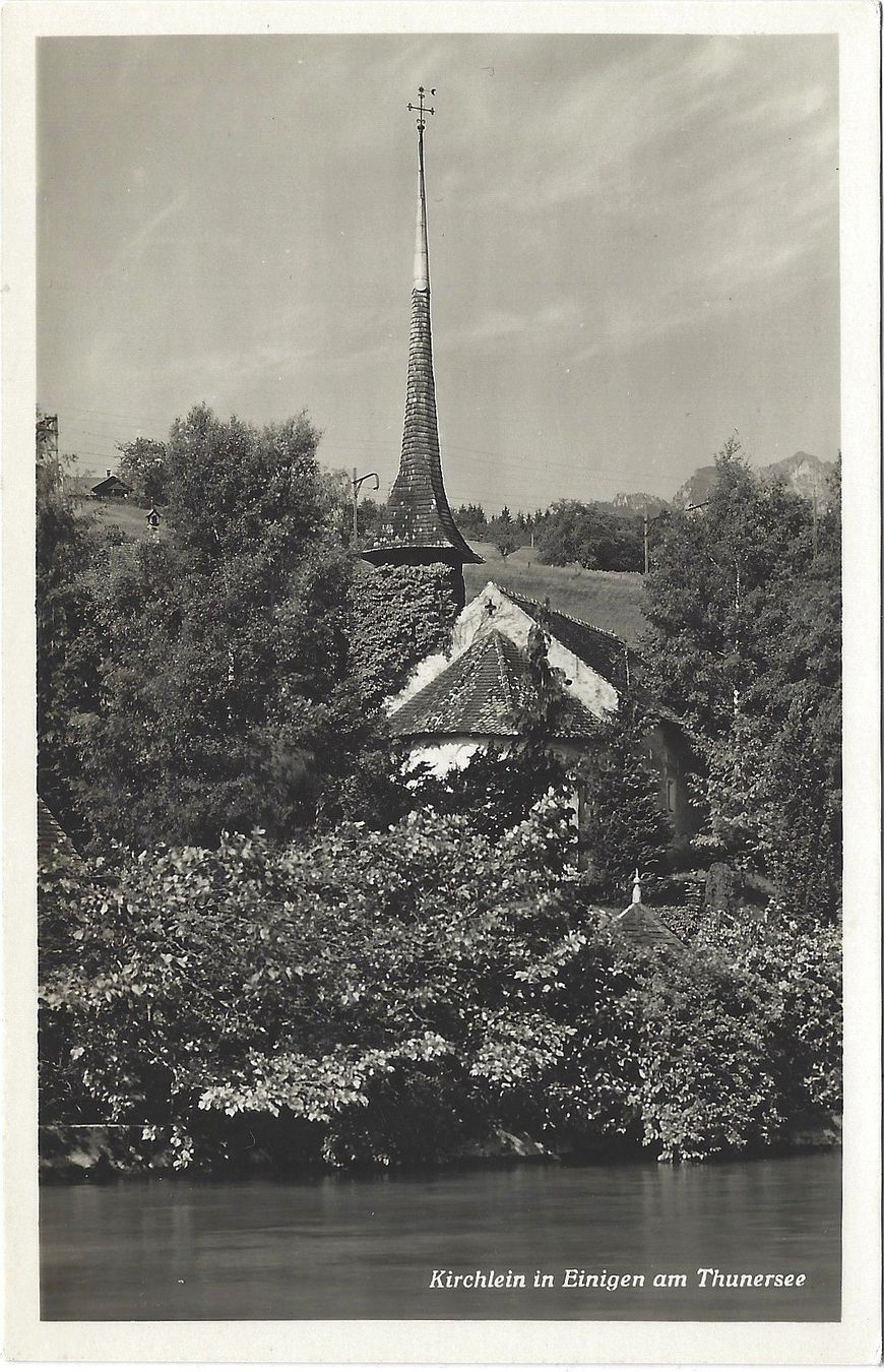 Cartoline postali: Kirchlein in Einigen am Thunersee – Usato da Bütschwil venduto da Jackson1A