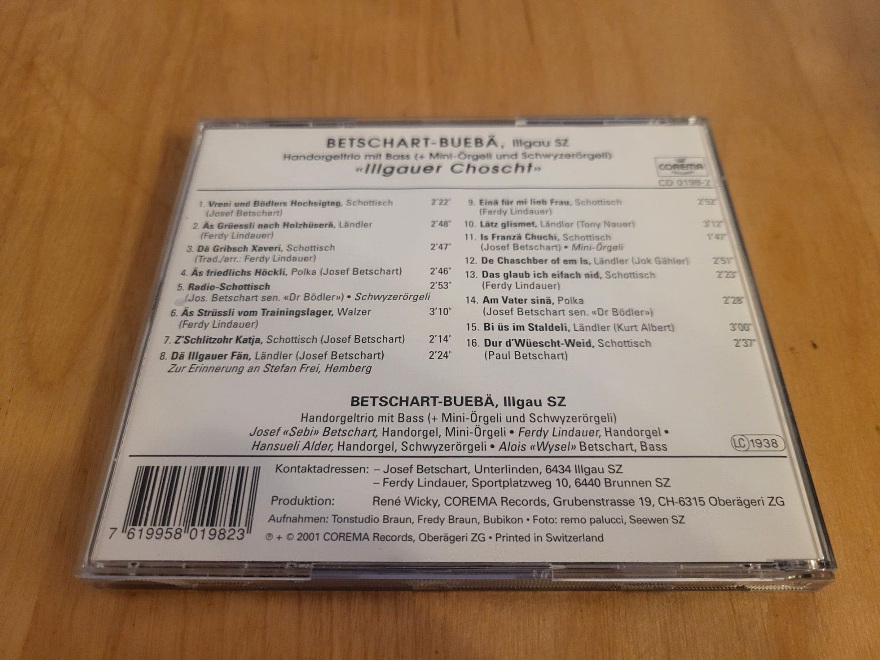 CDs: CD Betschart-Buebä "Illgauer Choscht" – Gebraucht aus Urnäsch von Rteppich 2