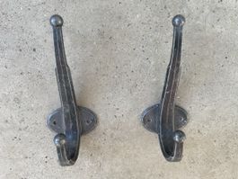 Wandhaken 2 Stück Metall/ Schmiedeisern