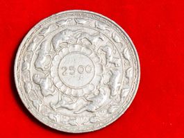 2500 Ruppien Sri Lanka 1957 Silber M1106J
