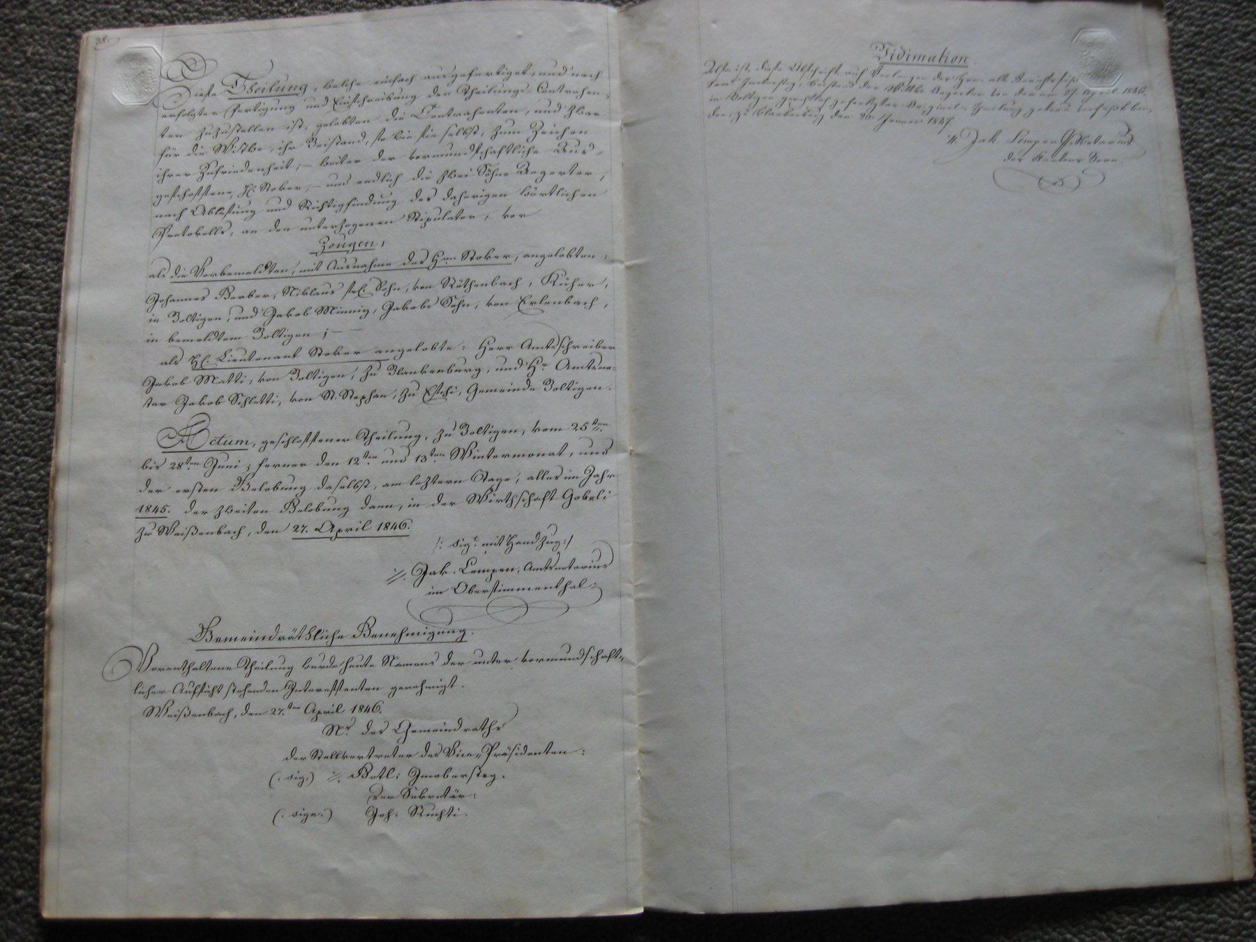 Dokumente: Dokument antik, 1847 – Gebraucht aus heimberg von wunderplunder01 5