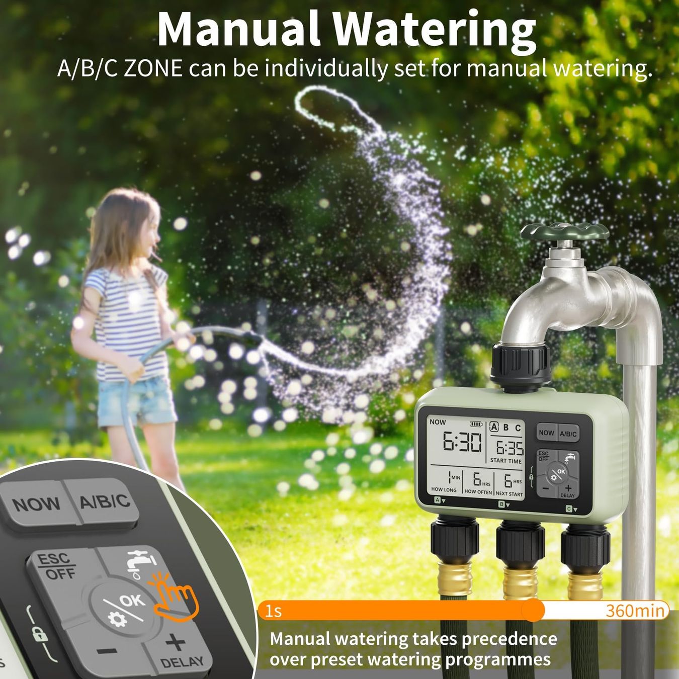Tutti gli attrezzi: Wassertimer, 3 Zonen, programmierbarer automatischer Bewässe – Nuovo e nell'imballaggio originale da Unterägeri venduto da RmOnline 2