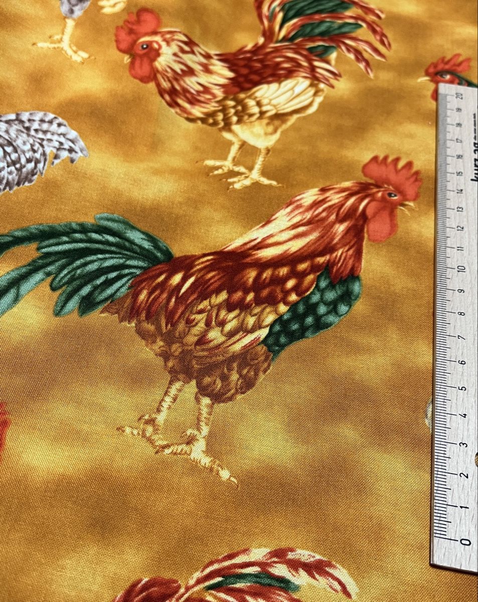 Tessuti: Patchworkstoff bunte Hühner – Nuovo (secondo la descrizione) da Seuzach venduto da KreativmitStoff 1