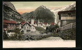 Goeschenen, Ortspartie mit Gotthardbahn