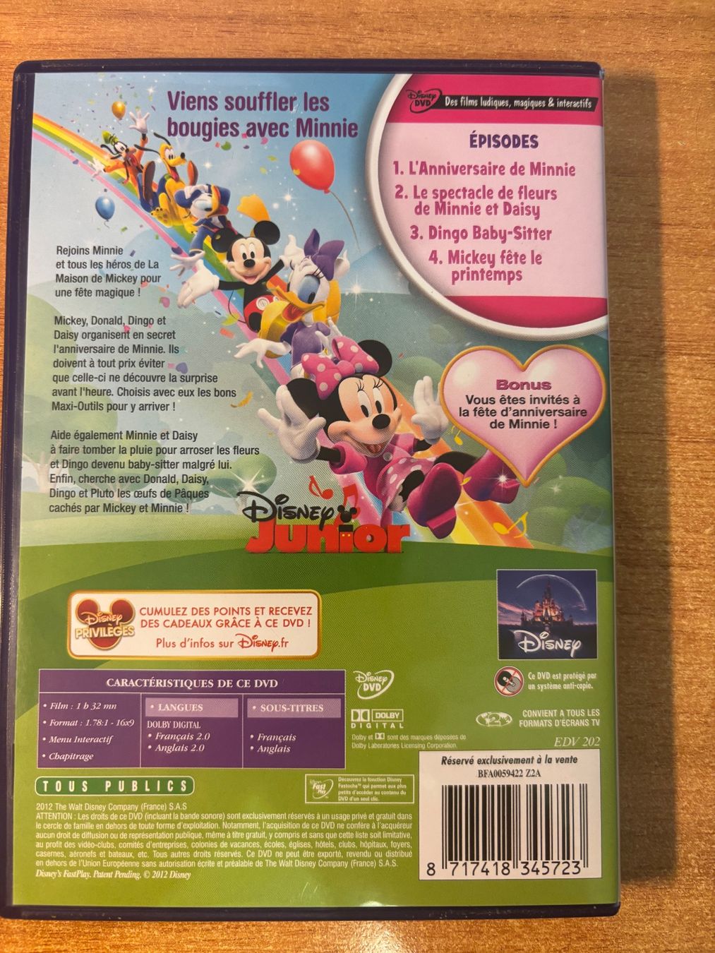 Tutti i DVDs: DVD J'aime Minnie – Usato da Fétigny venduto da deltafire3 1