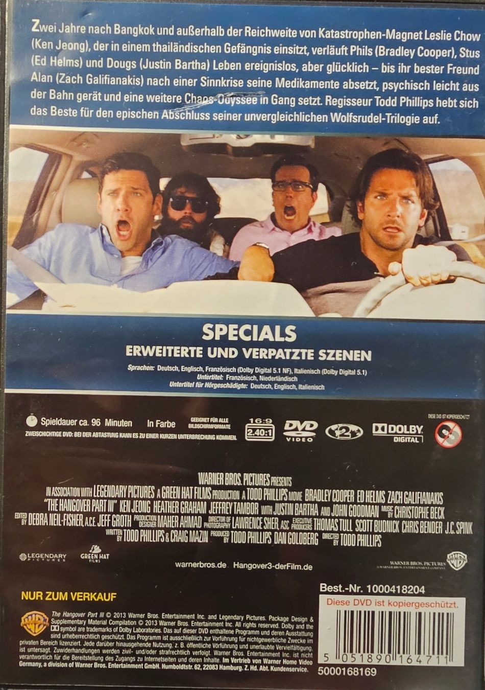 Tutti i DVDs: Hangover 3 – Usato da Wahlen b. Laufen venduto da Cg10 1