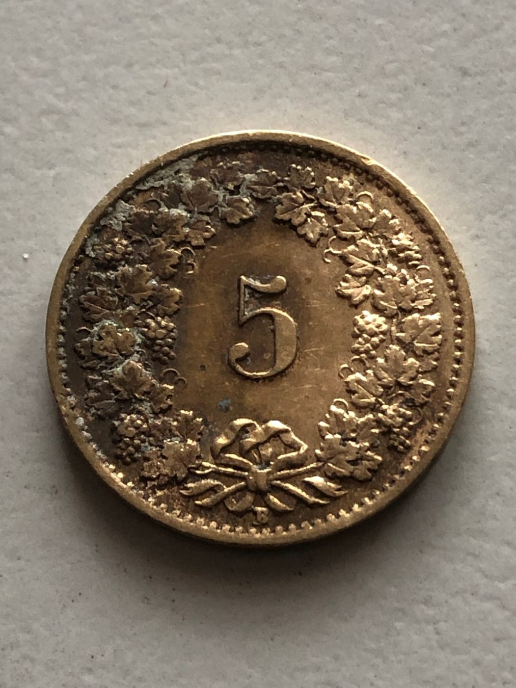 Toutes les monnaies: 5 Rp. 1918 Messing – D'occasion à Schötz par Odpa 1