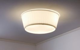Deckenlampe Stoff weiss Falten-Design IKEA Arstid