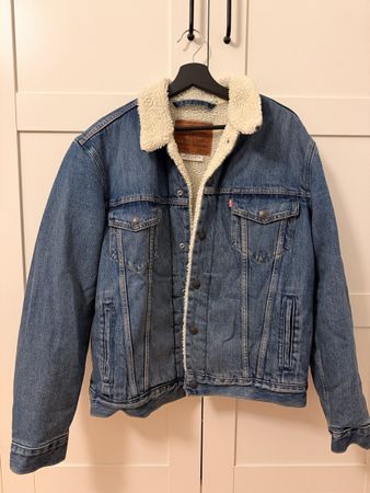 Levi's Jeansjacke mit Teddyfutter blau neuwertig