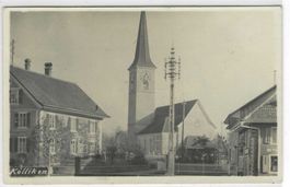 15.1.1934 Nahbild Kölliken Dorf mit Metzgerei/gelaufen