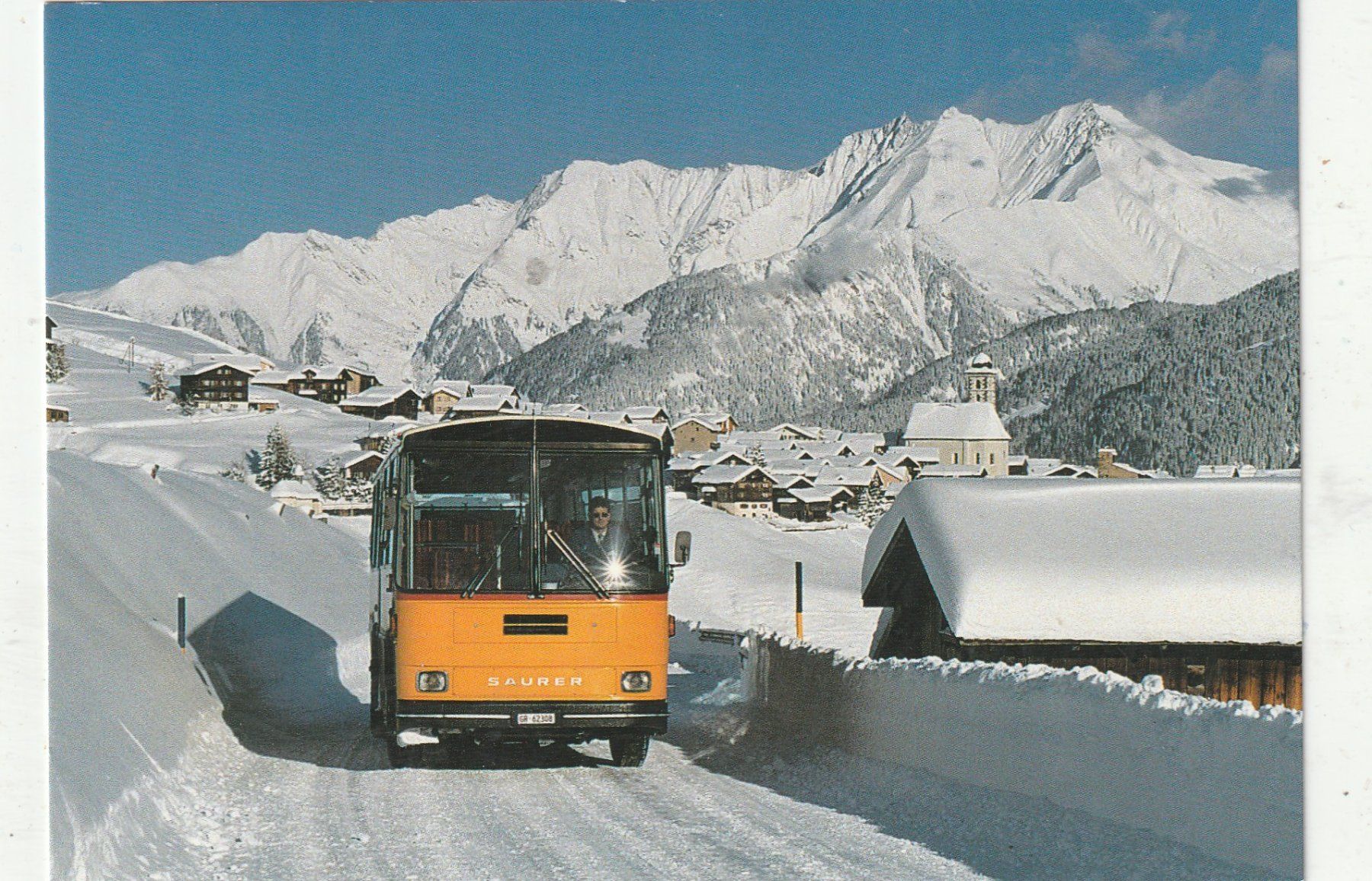 Ansichtskarten: Postauto Bei Lumbrein Winter – Gebraucht aus Lumbrein von made02