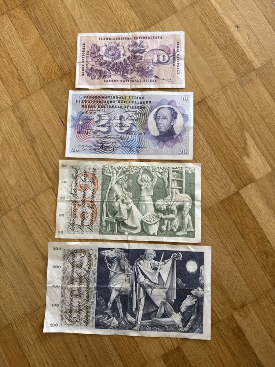 Banconote: Schweizer Banknoten diverse  – Usato da Sisseln AG venduto da Gommibaerli87 1