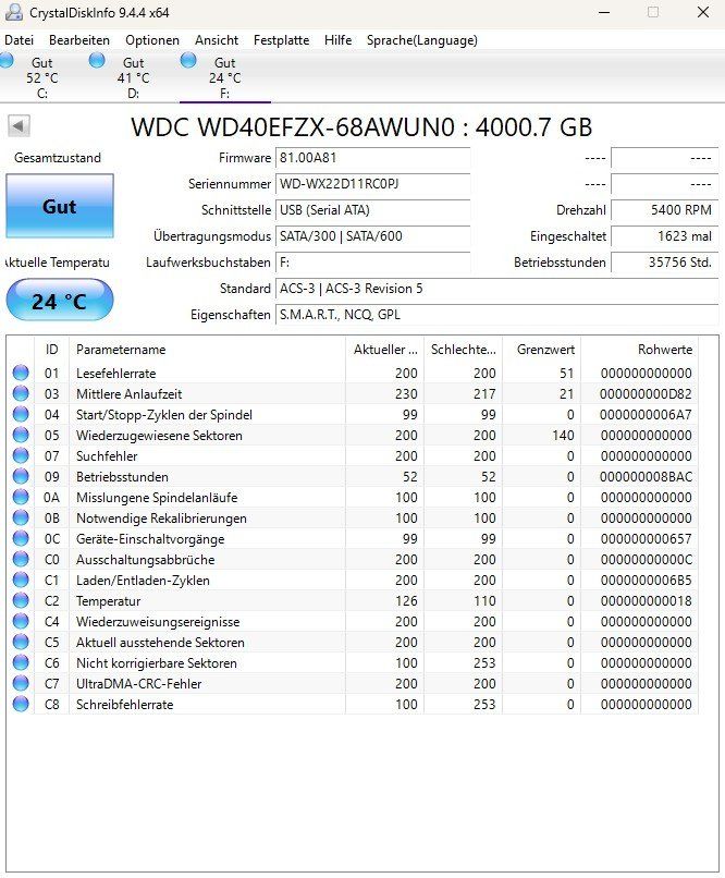 Western Digital Harddisks: 4TB HDD WD Red NAS – Gebraucht aus Künten von Thozogg 3