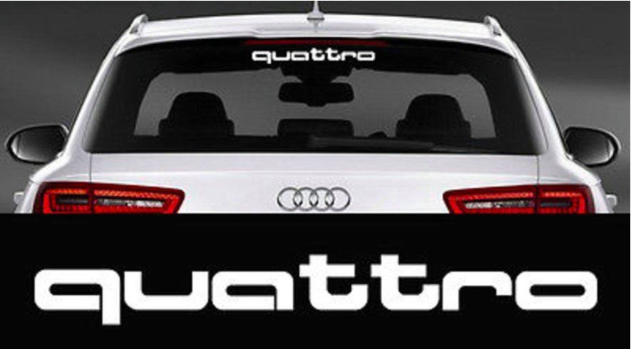 Aud Quattro Aufkleber Front/Heckscheibe