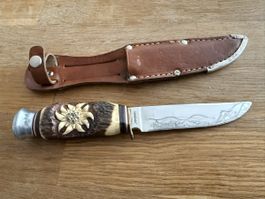 Antikes Messer Ackermännchen Jagdmesser