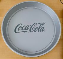 Coca-Cola Serviertablett silberfarbig Durchmesser ca.35,5 cm