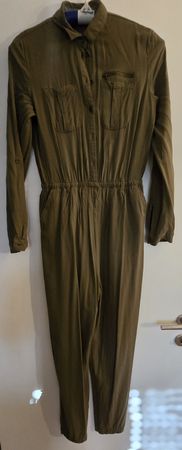 Second Hand: Overall khaki/olivgrün, Gr. S/M