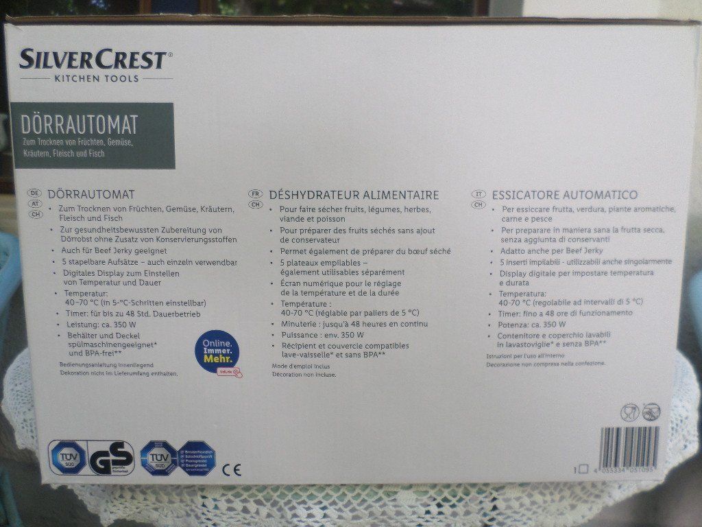 SilverCrest Appareils de cuisine: Dörrautomat SilverCrest – Neuf avec emballage d'origine à Liestal par man_7bt6 3