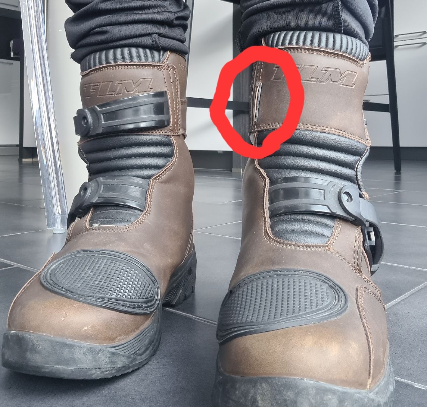 Herrenschuhe: Bottes de moto FLM beige – Gebraucht aus Monthey von NoranIndio 1