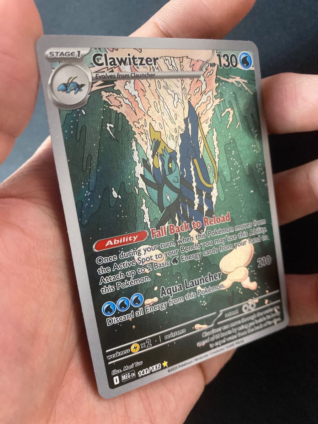 Pokémon Carte collezionabili: Clawitzer 141 - Wummer - Illustr. Rare - Mega Evolution - EN – Nuovo (secondo la descrizione) da Hausen AG venduto da Shrade 2